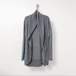 Barefoot Dreams Cozychic Lite Island Wrap Cardigan Pacific Blue Medium